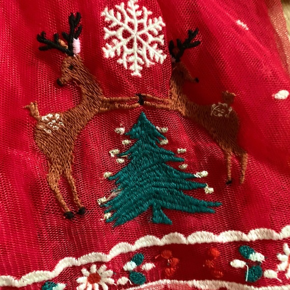 Hanna Andersson 90/3 Red Holiday Sparkle Dress in Soft Tulle - Picture 2 of 6